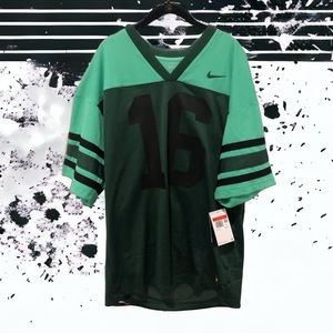 Nike Dri-Fit football sports jersey green black men’s size large NWT